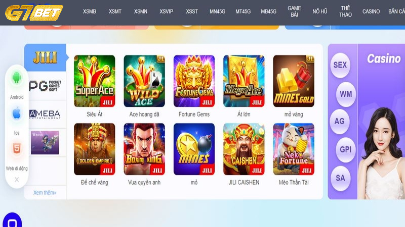 Tổng hợp những ưu điểm nổi trội của G7BET